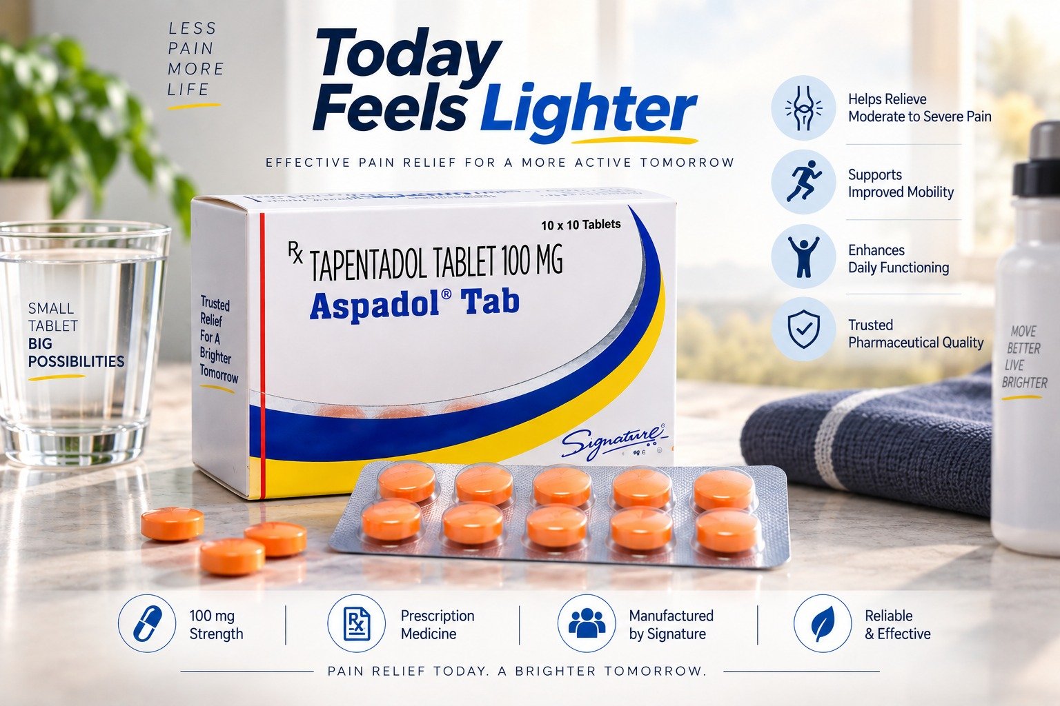 Aspadol Tapentadol 100mg supplied reference image
