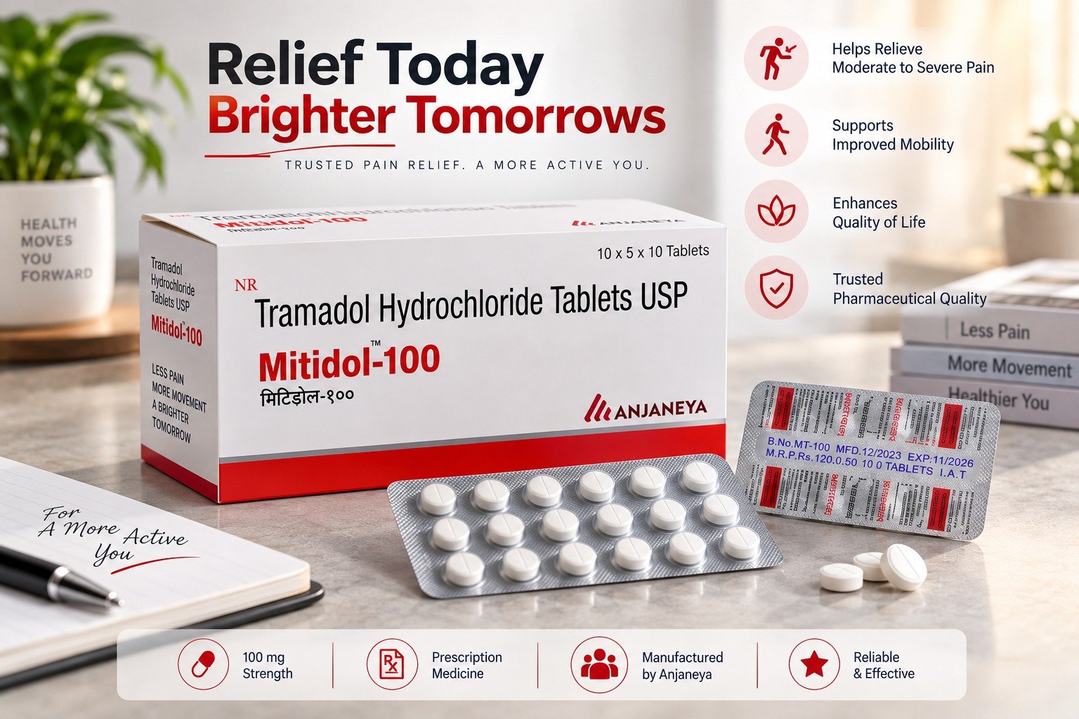 Tramadol Mitidol 100mg supplied reference image