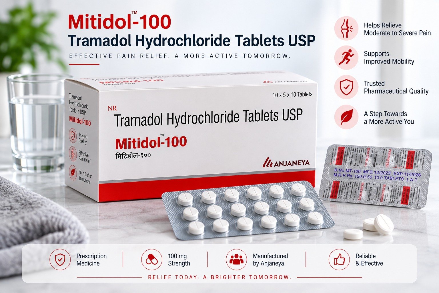 Tramadol Mitidol 100mg supplied reference image